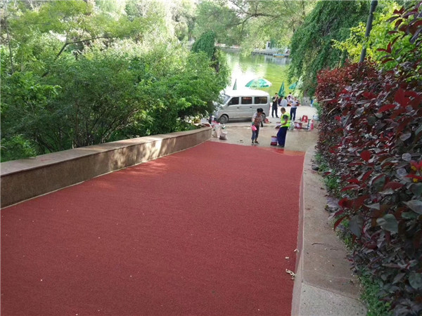 自贡彩色路面施工